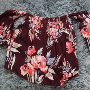 Billabong off the shoulder floral top
